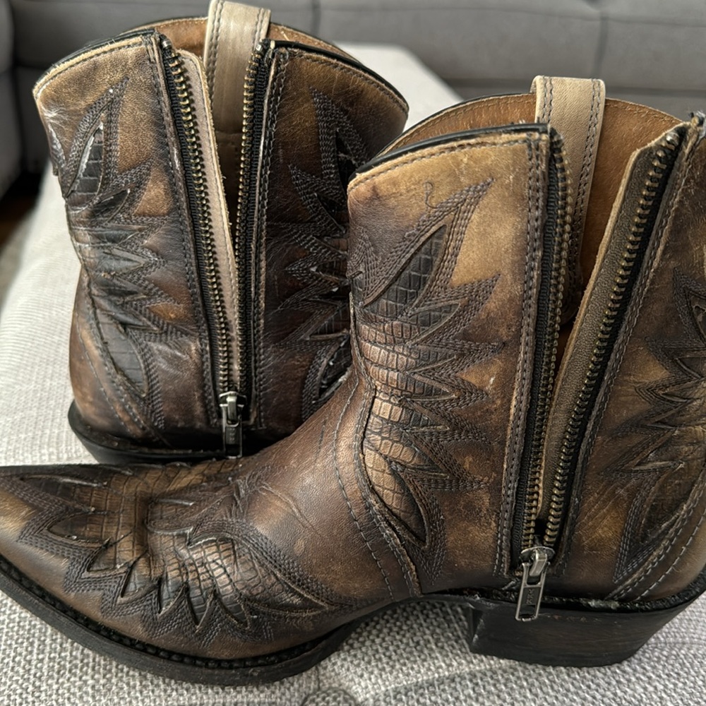 Ariat Brown Western Ankle Boots - Picture 5 of 10